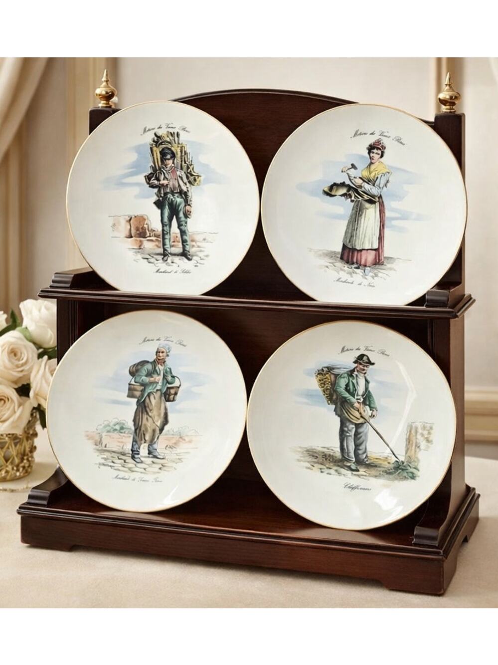 4 Bareuther Waldsassen Bavaria Germany “Métiers du Vieux Paris” Collector Plates